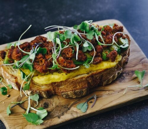 “Chorizo” & “Egg” Avocado Toast