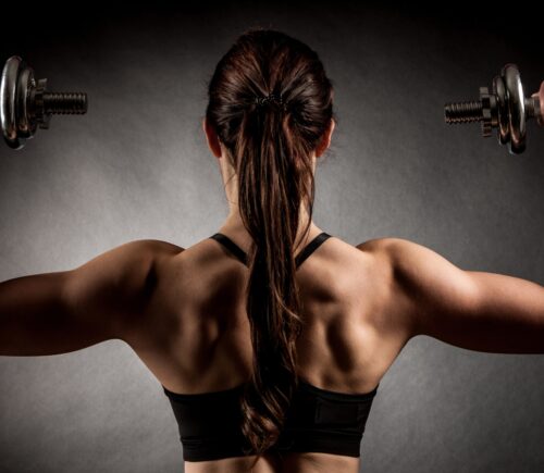 Female athlete weight training