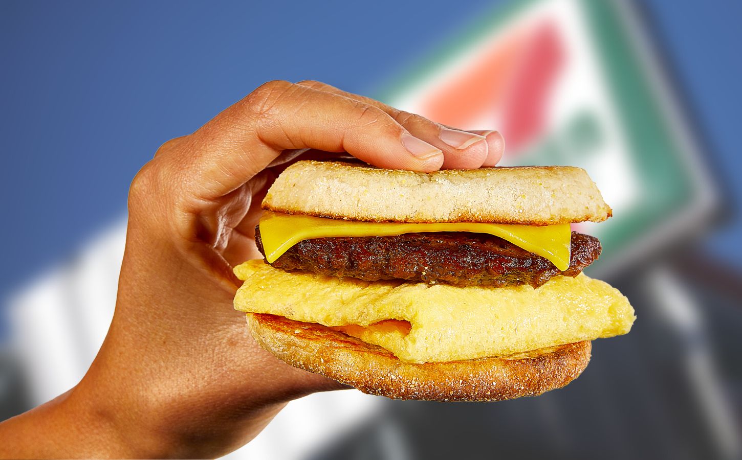 A vegan breakfast sandwich from 7-Eleven