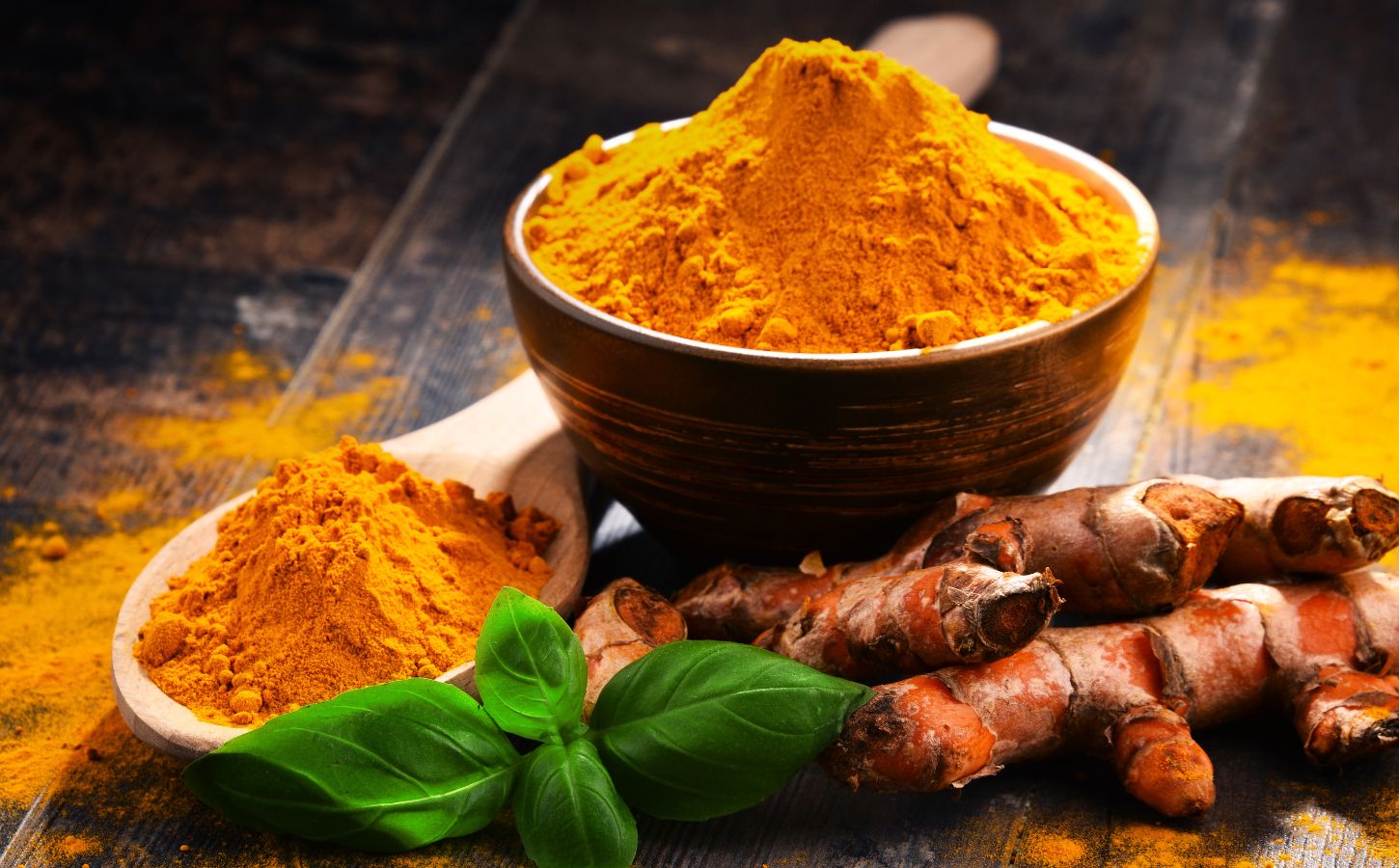 A bowl of the spice turmeric, which is thought to contain a number of health benefits