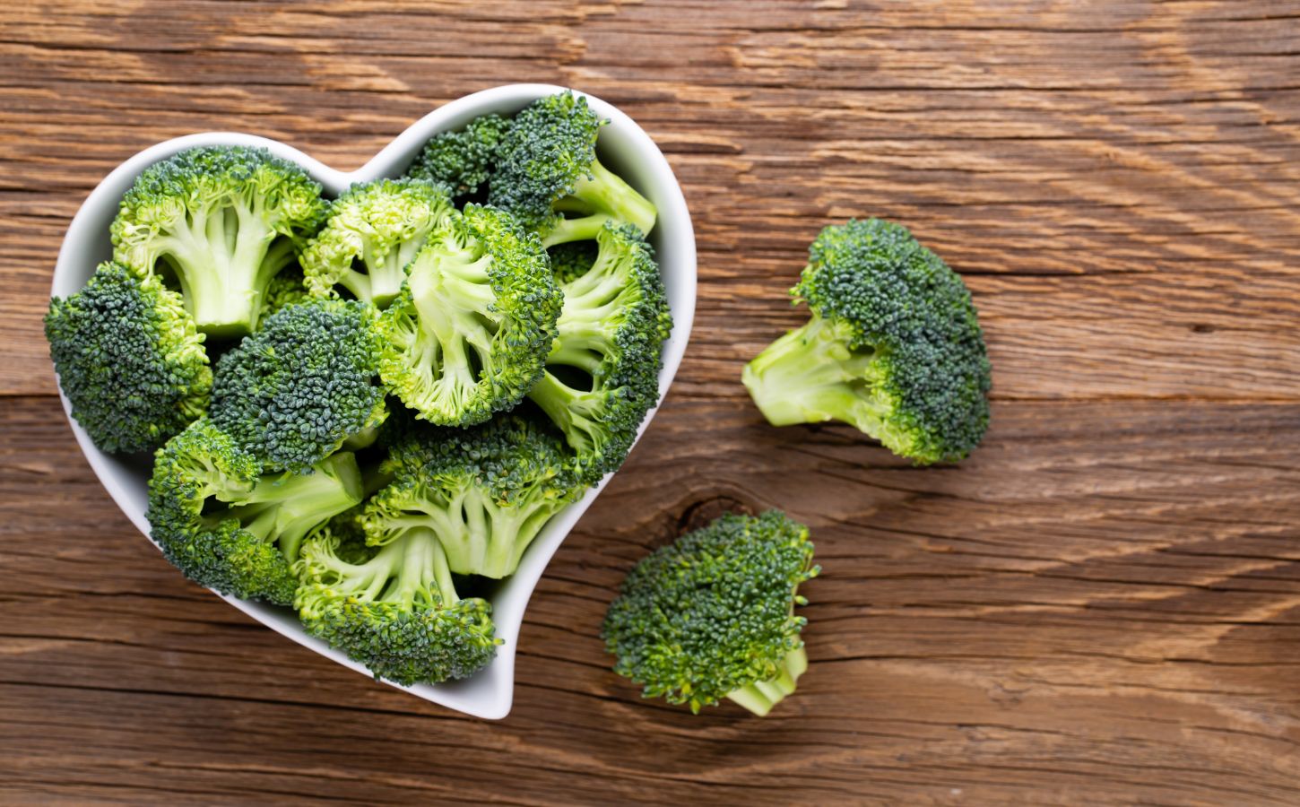 Artistic aerial shot of broccoli, a protein-rich vegetable