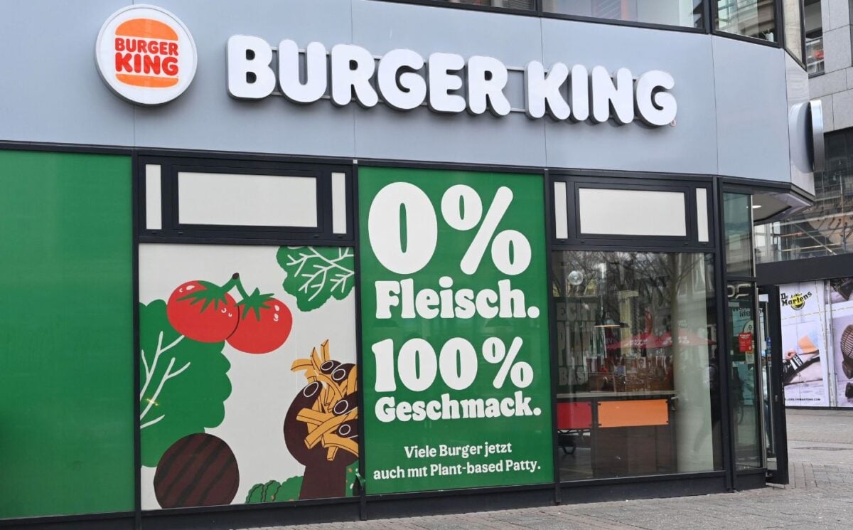 The outside of a plant-based branch of Burger King in Germany