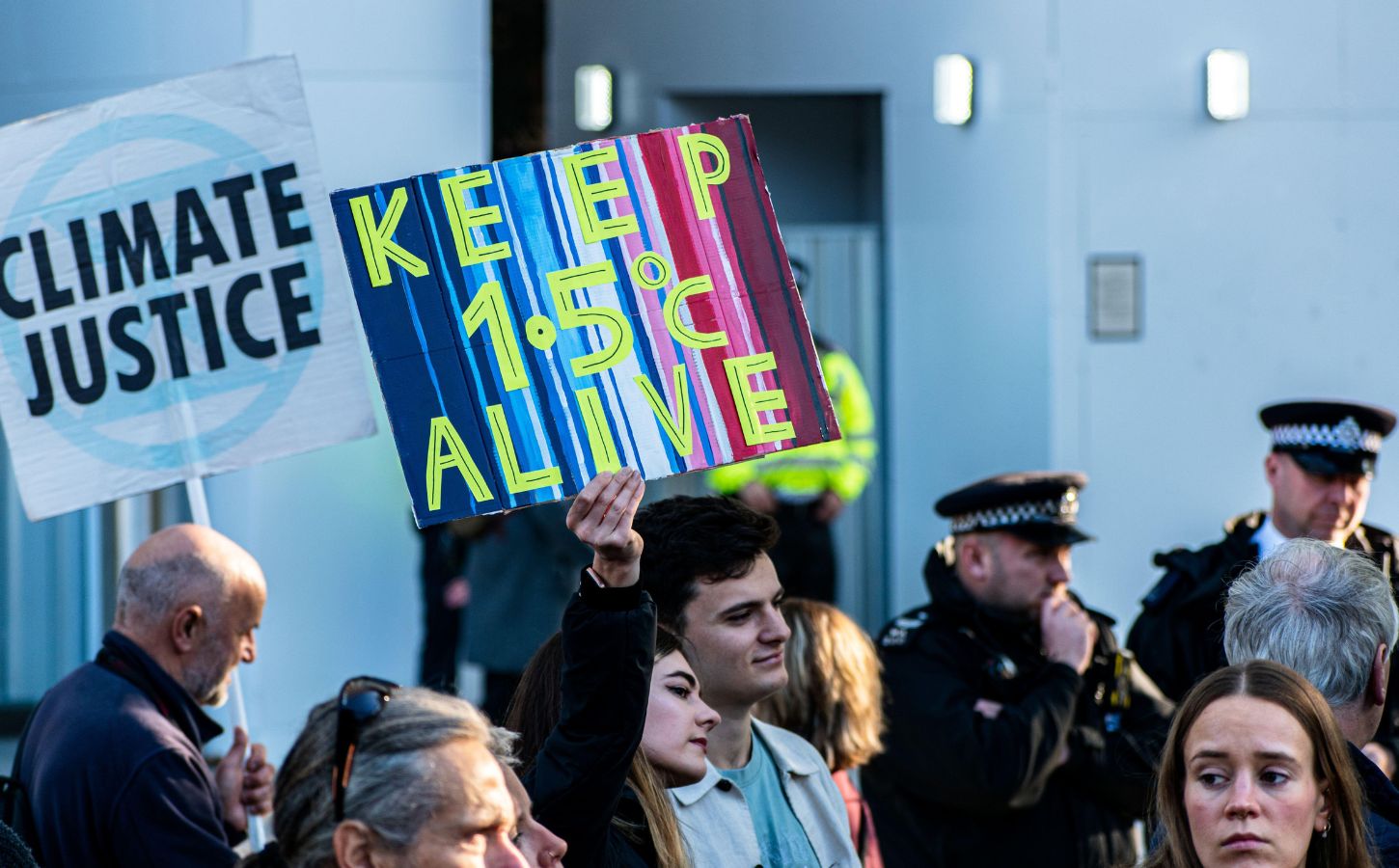 environmental protestors on a climate march