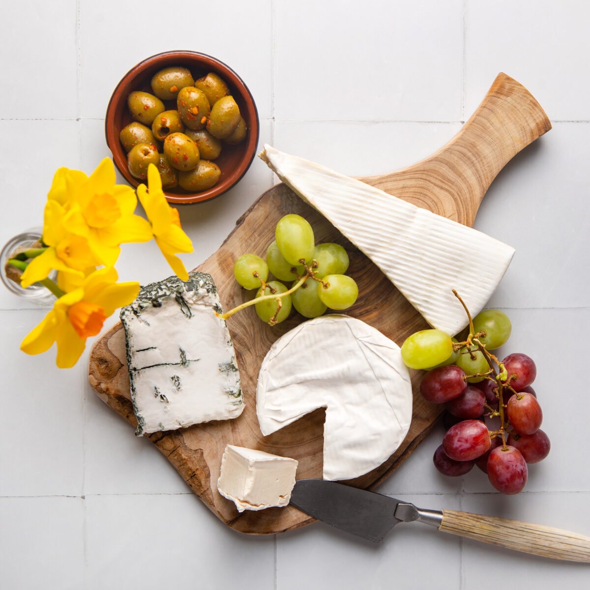 A vegan cheese board from Honestly Tasty