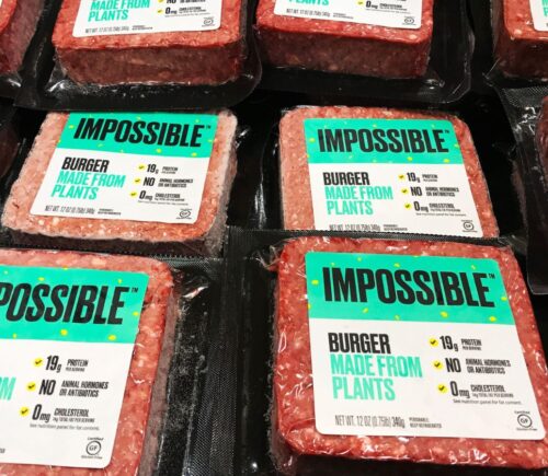 Vegan Impossible meat at a US supermarket