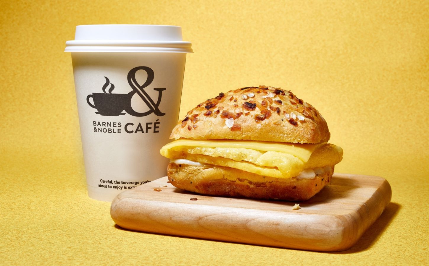 A vegan just Egg Breakfast sandwich at Barnes & Noble in the USA