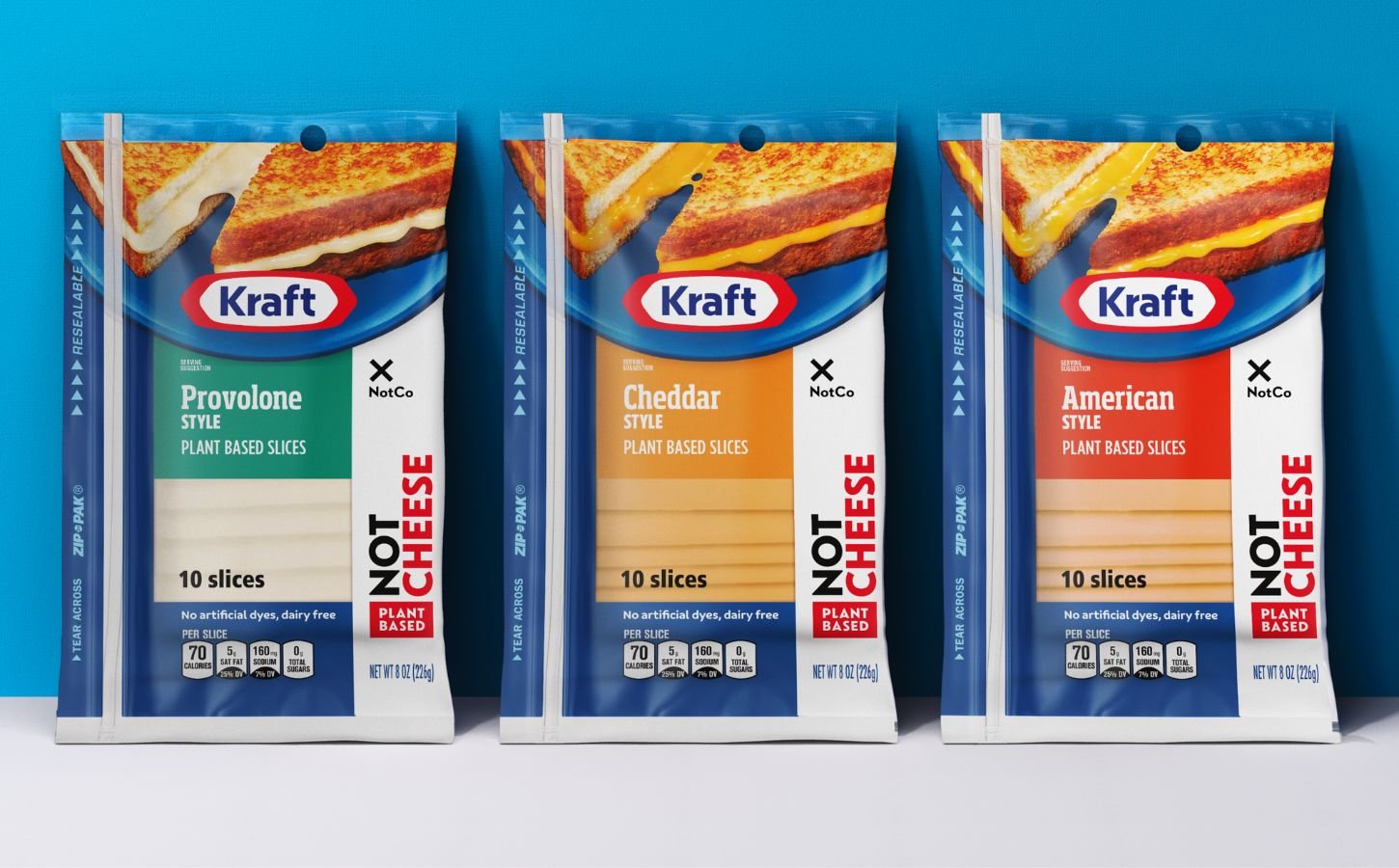 Vegan cheese slices from The Kraft Heinz Not Company