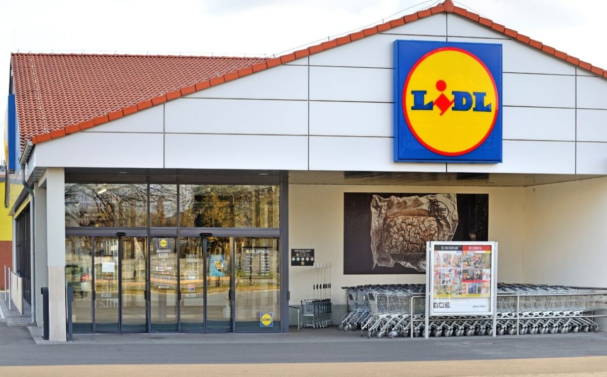 The outside of vegan-friendly supermarket chain Lidl