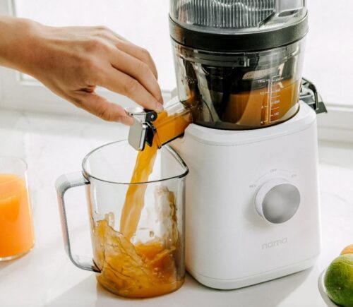 Nama J2 Cold Press Juicer making vegan juices and smoothies