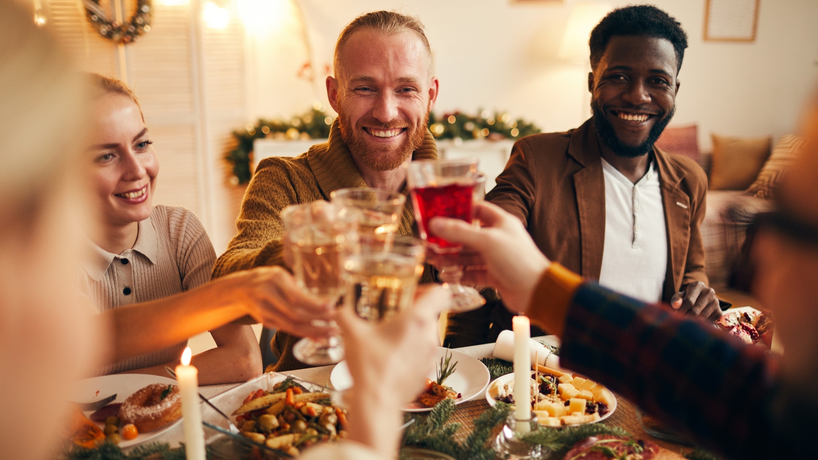 People eating food together