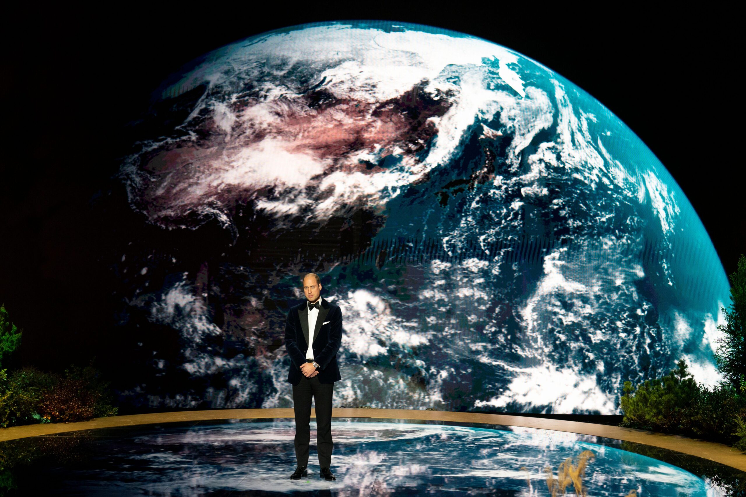 Prince William on stage at the Earthshot Prize