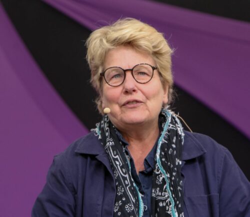 Host of BBC's panel show QI, Sandi Toksvig