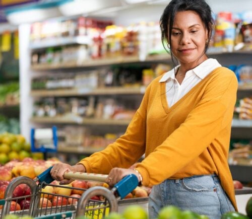 Woman in a grocery store