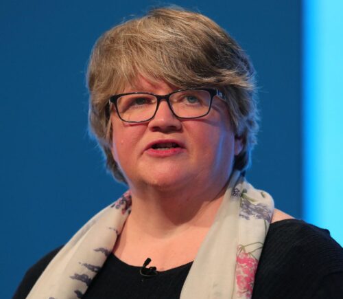 UK environment secretary Therese Coffey at the Conservative Party Conference 2023 in Manchester