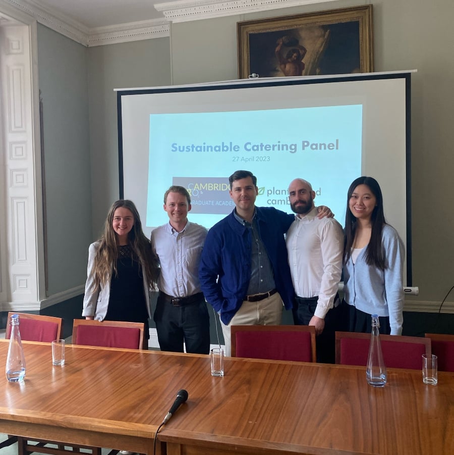 Students and academics at a Plant-Based Cambridge event