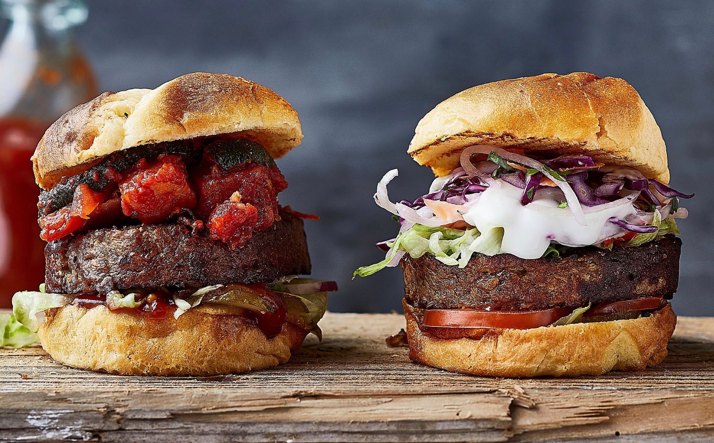 Vegan burgers made from plant-based meat from VBites, which has gone into administration