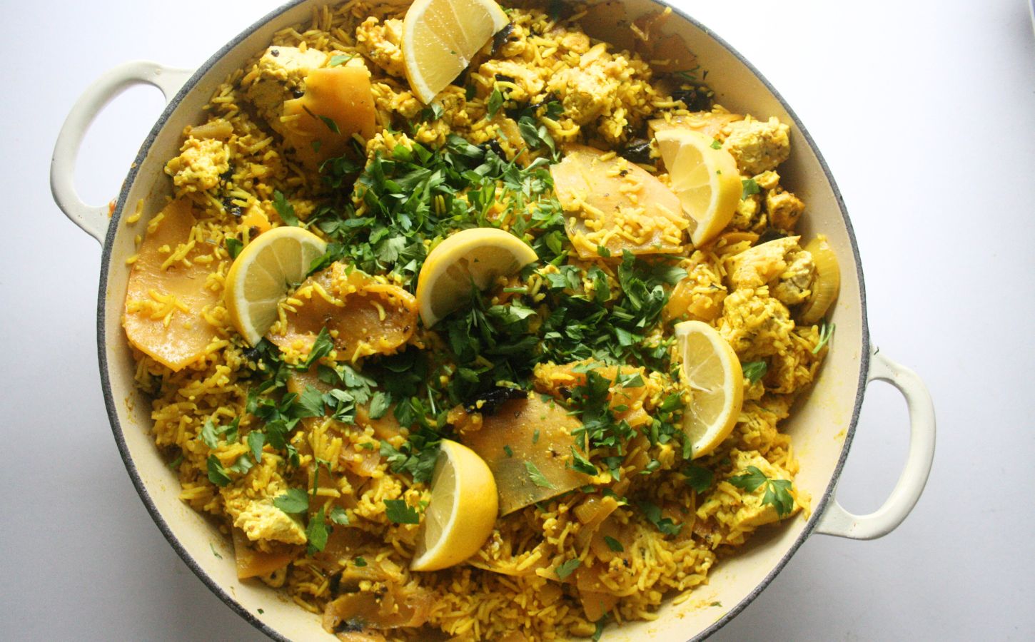 A vegan kedgeree made with swede