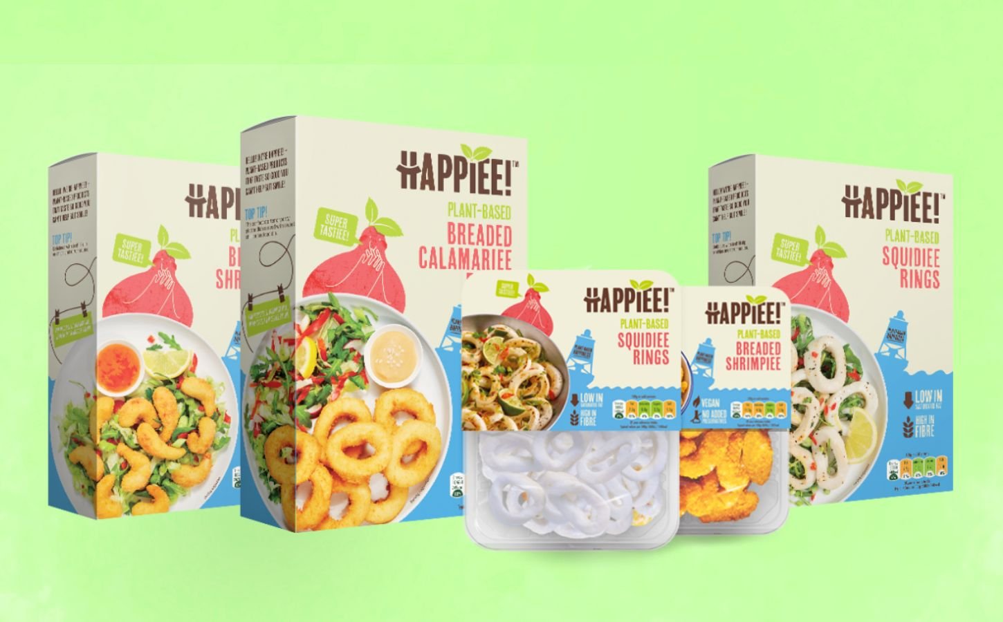 Vegan seafood products from HAPPIEE!